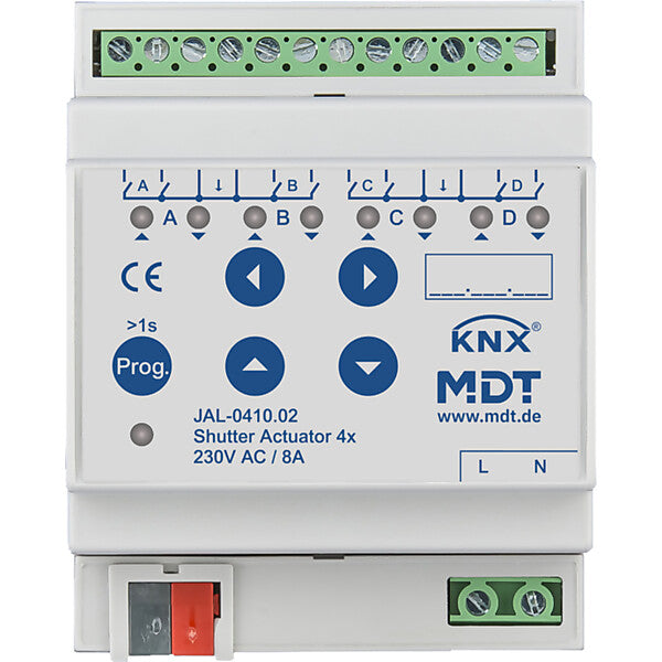 MDT technologies Jalousieaktor 4-fach REG, 10A, 230VAC JAL-0410.02